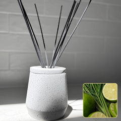 Lime and Lemongrass Silver Grey Granite Reed Diffuser