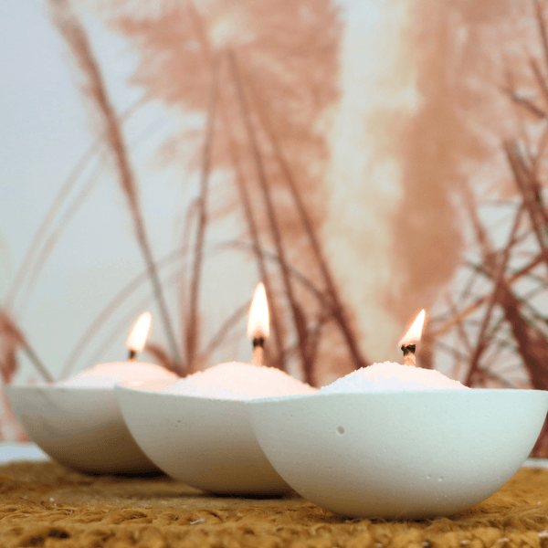 LUNA Vessel - Concrete Concave Cup Trio (3)