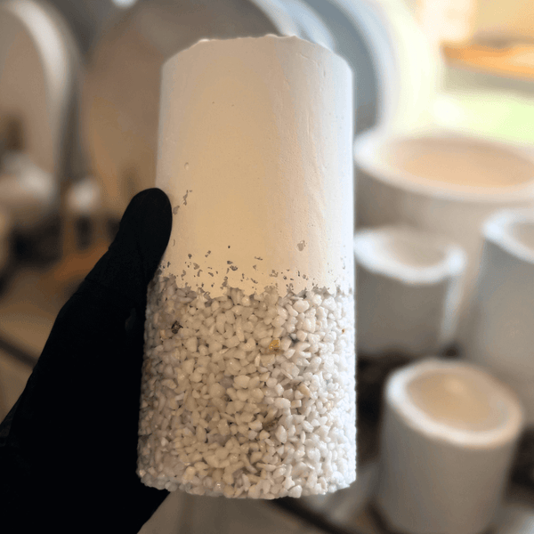 SOLACE - Petite Stone Base Concrete Pillar Candle