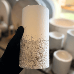 SOLACE - Petite Stone Base Concrete Pillar Candle