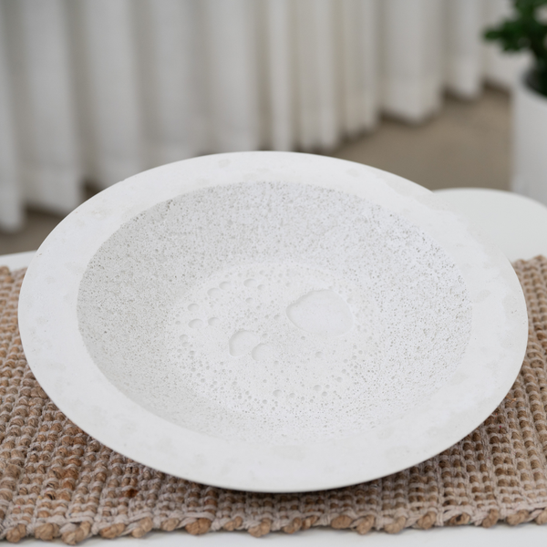 Industrial Shallow Concrete Bowl