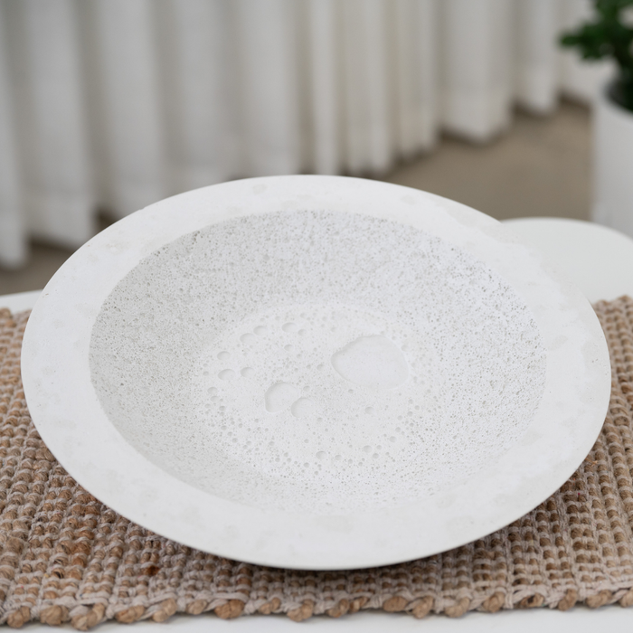 Industrial Shallow Concrete Bowl